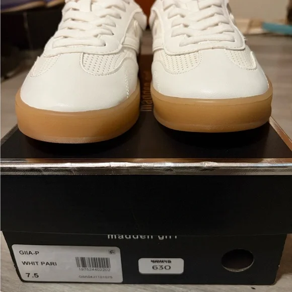 Madden Girl White and Tan Sneakers - Picture 2 of 8